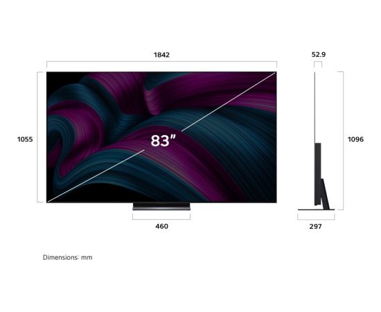LG OLED83C5ELA.AEU evo TV, OLED TV - 83 - black/grey, UltraHD/4K, triple tuner, HDR, 120Hz panel Телевизоры