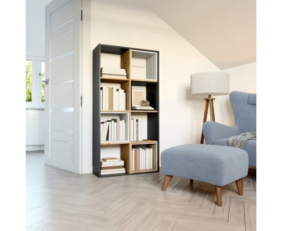 Top E Shop Topeshop MALAX 2X4 ANT/ART living room bookcase Новинки Для дома и сада 