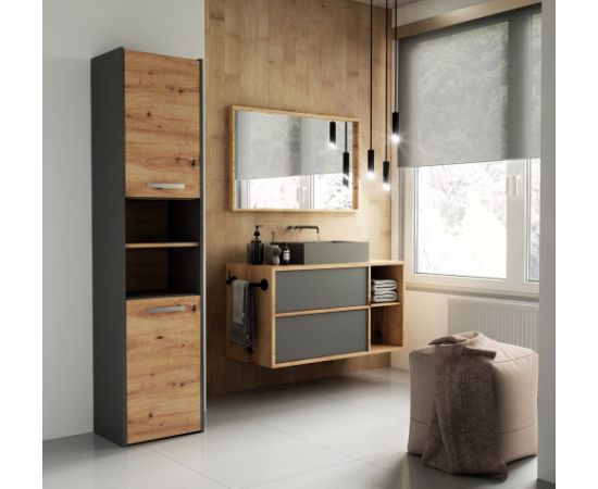 Top E Shop Topeshop S40 ANTRACYT/ARTISAN bathroom storage cabinet Jaunumi -Dārzam