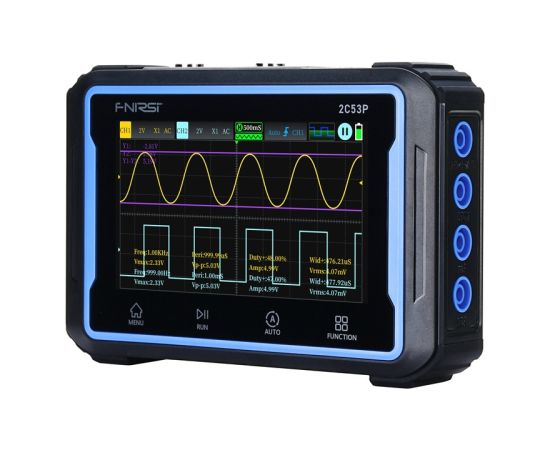 Portable 3-in-1 FNIRSI 2C53P 4.3" touchscreen oscilloscope Testeri un mērierīces