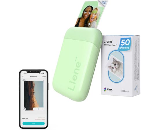 Liene Pearl 2x3" Portable Photo Printer (Green) Foto printeri