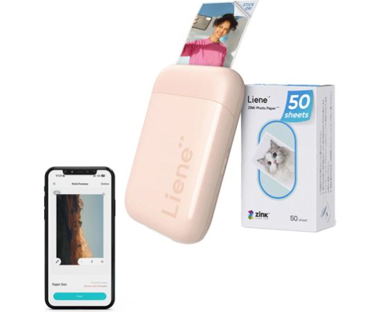 Liene Pearl 2x3" Portable Photo Printer (Pink) Фото принтер