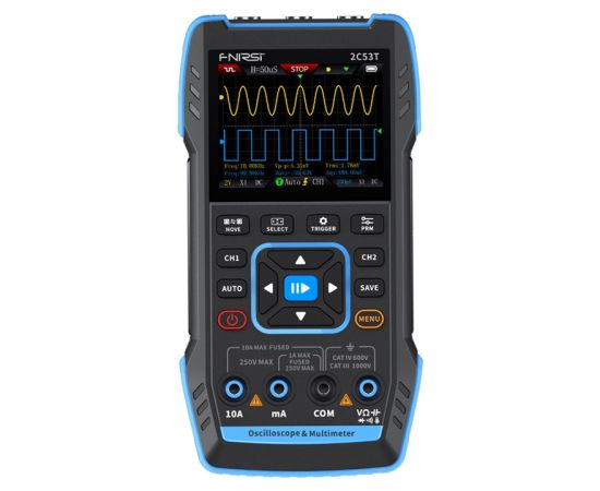 FNIRSI 2C53T 3-in-1 portable oscilloscope multimeter signal generator Testeri un mērierīces