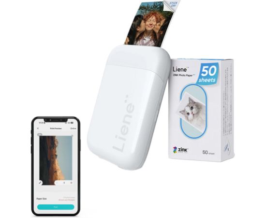 Liene Pearl 2x3" Portable Photo Printer (White) Foto printeri