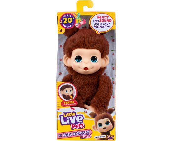 LITTLE LIVE PETS Interaktīvs plīša pērtiķēns Minis, 19 cm Mīkstās rotaļlietas