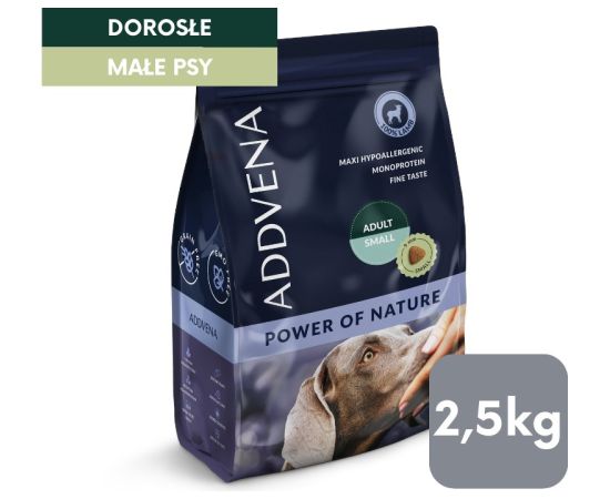 ADDVENA POWER OF NATURE dla dorosłych psów małych ras 2,5kg Suņu barība