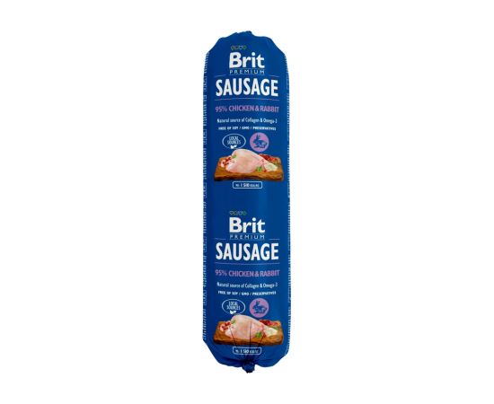 BRIT Premium sausage Chicken Rabbit karma mokra dla psa 800g Suņu barība