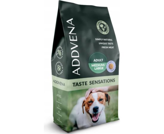 ADDVENA TASTE SENSATIONS dla dorosłych psów średnich i dużych ras 10kg Suņu barība