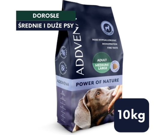 ADDVENA POWER OF NATURE dla dorosłych psów średnich i dużych ras 10kg Suņu barība