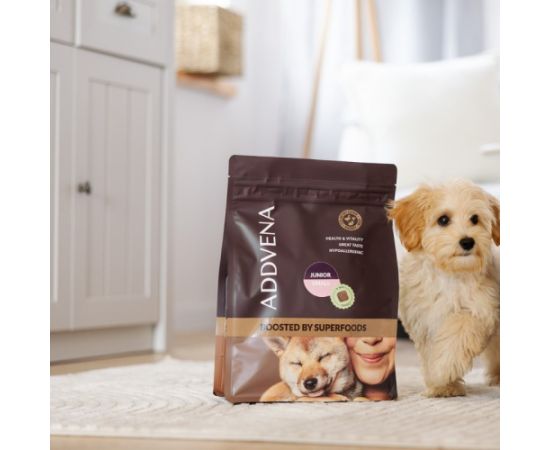 ADDVENA BOOSTED BY SUPERFOODS dla szczeniąt małych ras 2,5kg Suņu barība