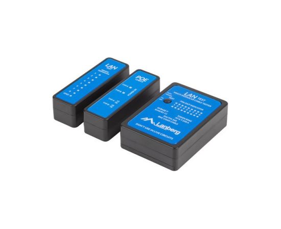 Lanberg NT-0404 network cable tester PoE tester Black, Blue Testeri un mērierīces
