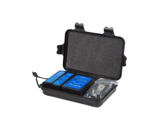 Lanberg NT-0404 network cable tester PoE tester Black, Blue Testeri un mērierīces