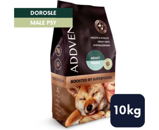 ADDVENA BOOSTED BY SUPERFOODS dla dorosłych psów małych ras 10kg Suņu barība