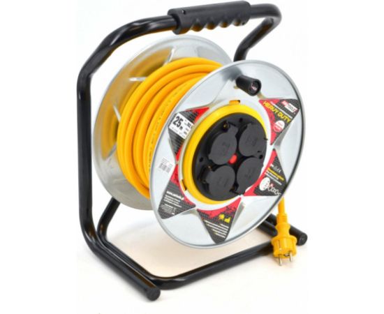 Pagarinātājs saritināms uz spoles AWTools AW70263; 3x2,5 mm²; 30 m Strāvas pagarinātāji