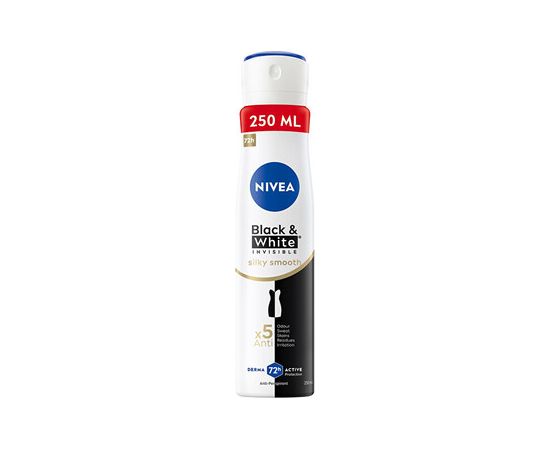Nivea B&W Silky Smooth Anti-Perspirant - Antiperspirant ve spreji 250ml Smaržas - NESAKĀRTOTS