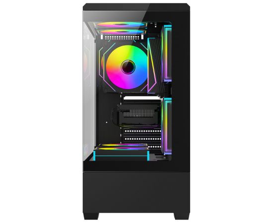 DarkFlash C365 computer case (black) + 5 fans Datoru korpusi