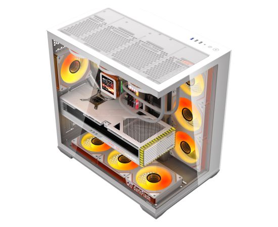 DarkFlash C280 computer case (white) + 7 fans Datoru korpusi