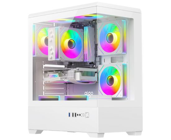 DarkFlash C365 computer case (white) + 5 fans Datoru korpusi