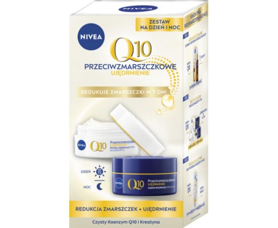 Nivea NIVEA ZESTAW DUO Krem p/zmarszczkowy Q10 dz+noc& Духи и косметика