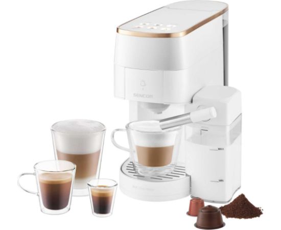 3in1 capsule coffee machine Sencor, white Kafijas aparāti