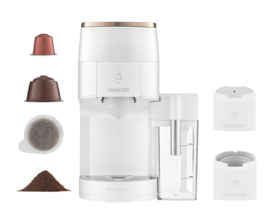 3in1 capsule coffee machine Sencor, white Kafijas aparāti