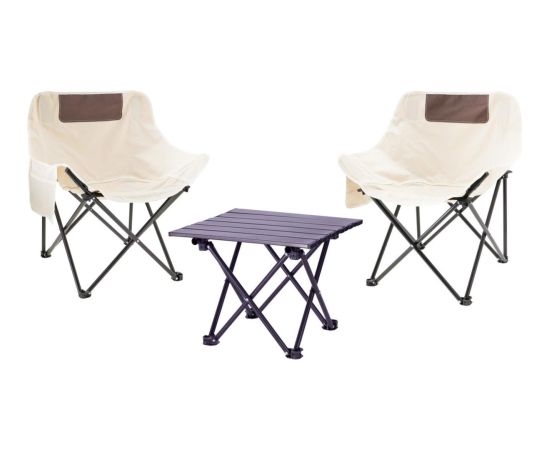 ZESTAW TURYSTYCZNY SKŁADANY 3W1 STOLIK I 2 KRZESŁA REDCLIFFS Шезлонги и пляжные стулья