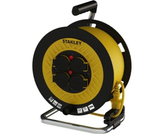 Pagarinātājs saritināms uz spoles Stanley SXECFL2RBVE; 40 m; 3x1,5 mm² Strāvas pagarinātāji