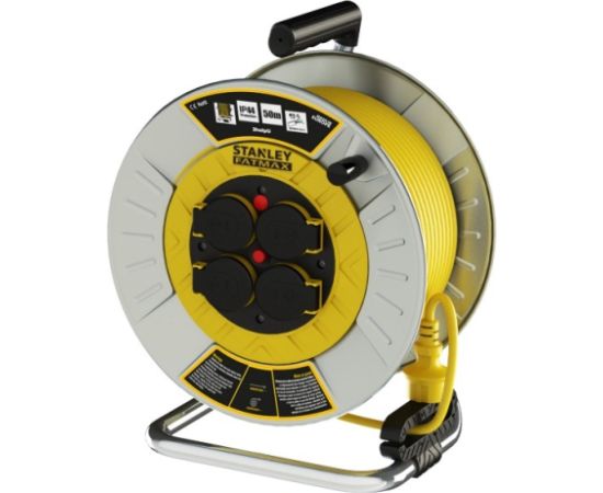 Pagarinātājs saritināms uz spoles Stanley SXECFM2RBSE; 25 m; 3x1,5 mm² Strāvas pagarinātāji