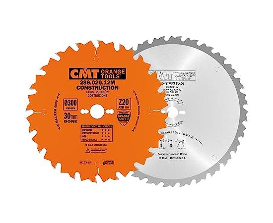 Griešanas disks kokam CMT 286; 600x4,2x30; Z40; 15° Zāģripas