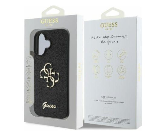 Guess GUHCP16SHG4SGK Aizmugurējais Apvalks Priekš Apple iPhone 16 Neoriģinālie Maciņi