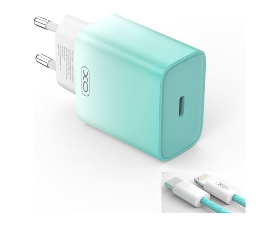 XO CE18 PD Tīkla Lādētājs 30W ar USB-C - Lightning Vads 1m Telefonu lādētāji 220v