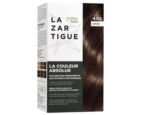 Lazartigue, La Couleur Absolue, Permanent Hair Dye, 4.00 Chocolate Chestnut, 143 ml Matu kopšana