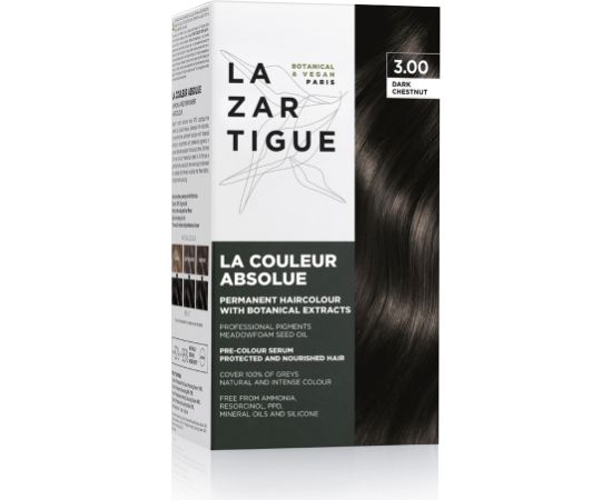 Lazartigue, La Couleur Absolue, Permanent Hair Dye, 3.00 Dark Chestnut, 143 ml Уход за волосами
