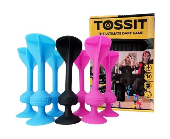 Art & Pollo Ou Gra w rzutki z silikonowymi przyssawkami TOSSIT Zestaw Startowy, niebieski i różowy Новости - Детские товары