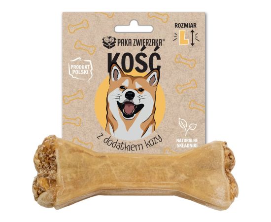 PAKA ZWIERZAKA Bone with goat L 13,5 cm - dog treat - 70g Suņu barība