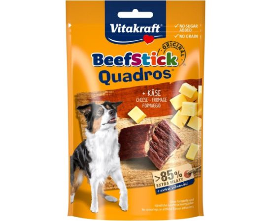 VITAKRAFT Beef Stick Quadros Cheese - dog treat - 70 g Suņu barība