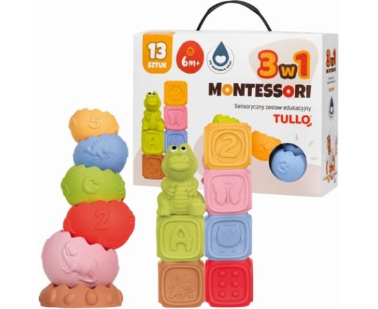 Tullo Sensory blocks – Montessori educational set, 13 pieces Jaunumi, Bērnu preces