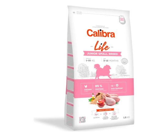 CALIBRA Dog Life Junior Small Breed Chicken - dry dog food - 1,5kg Suņu barība