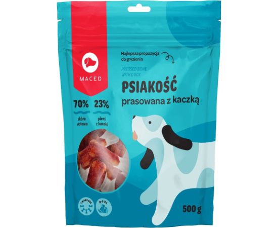 MACED Pressed bone with duck - dog chew - 500g Suņu barība