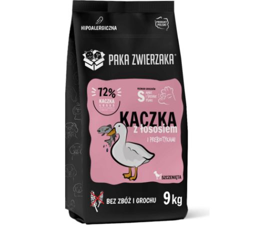 PAKA ZWIERZAKA Puppy Duck with salmon S - dry dog food - 9kg Suņu barība
