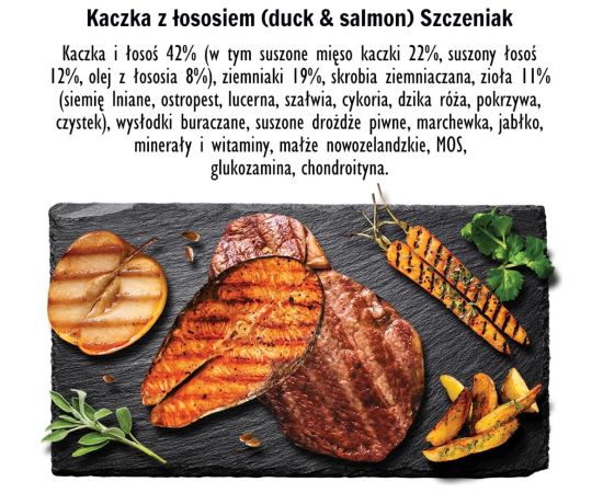 PAKA ZWIERZAKA Puppy Duck with salmon S - dry dog food - 9kg Suņu barība