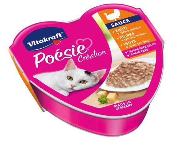 VITAKRAFT POESIE CREATION SOS turkey/cheese - wet cat food - 85 g Kaķu konservi