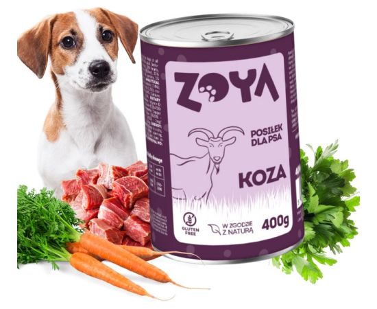 ZOYA Koza – puszka mokra karma dla psów 400g Suņu barība