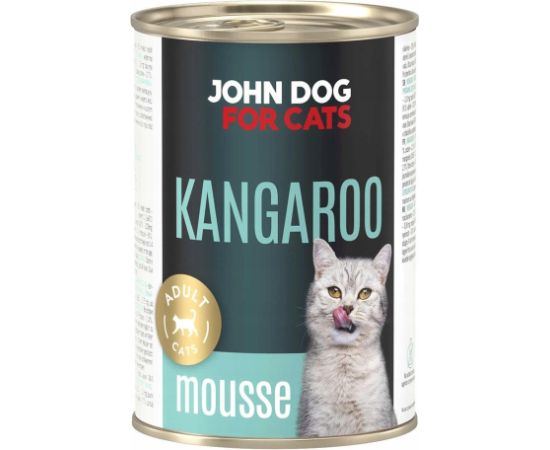 JOHN DOG For cats Kangaroo Mousse - wet cat food - 400g Консервы кошек