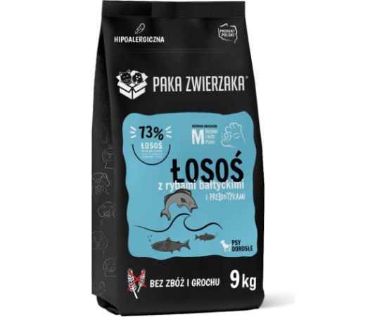 PAKA ZWIERZAKA Salmon with Baltic fish M - dry dog food - 9kg Suņu barība