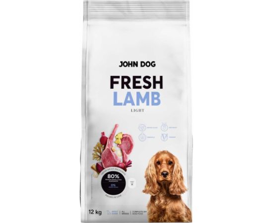 JOHN DOG Fresh Lamb - dry dog food - 12kg Suņu barība