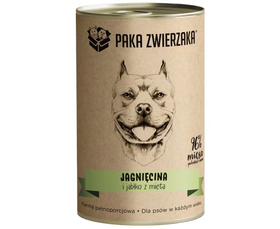 PAKA ZWIERZAKA Lamb and apple with mint - wet dog food - 400g Suņu barība