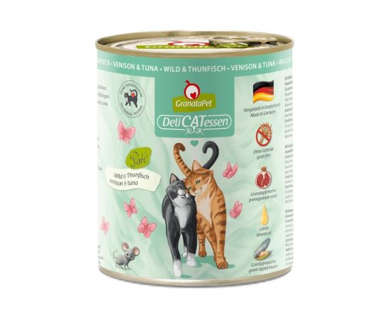 Fox4pets GRANATAPET DeliCATessen Venison and tuna - wet cat food - 800g Kaķu konservi