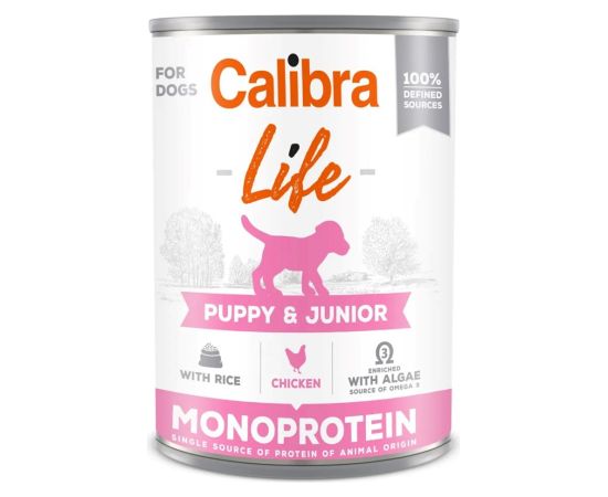 CALIBRA Dog Life Puppy&Junior Chicken & rice - wet dog food - 400g Suņu barība