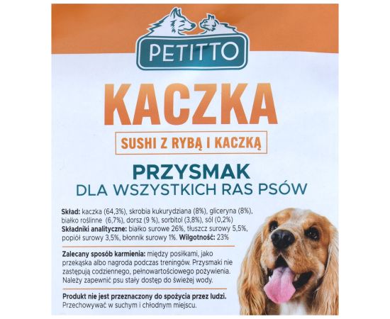 PETITTO Sushi with fish and duck - dog treat - 500 g Suņu barība